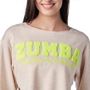 Zumba Beige Cropped Sweatshirt